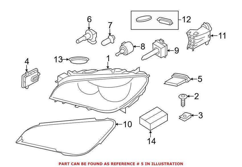 BMW High Intensity Discharge Lighting Ballast - Front 63117316213